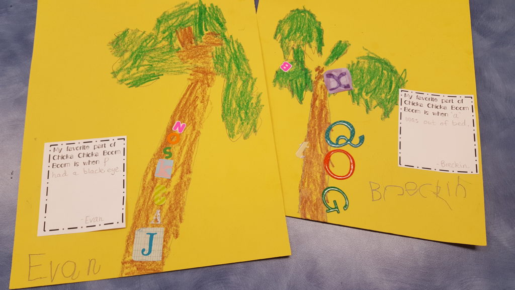 Simple Chicka Chicka Boom Boom Trees- From JustaSimpleTeacher.com